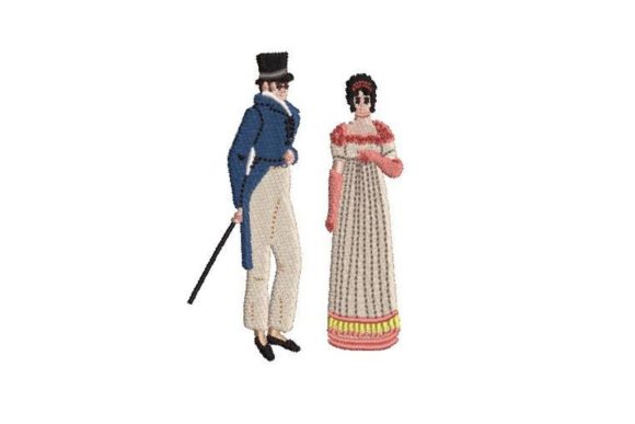Regency Era Couple: A Timeless Embroidery Review